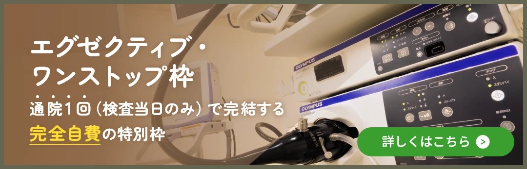 エグゼクティブ・ワンストップ枠 通院1回（検査当日のみ）で完結する完全自費の特別枠