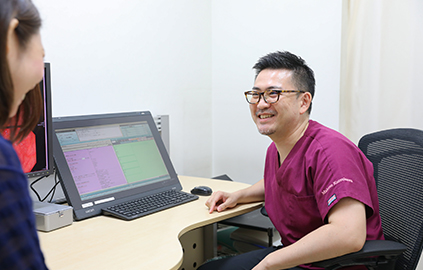 楽な内視鏡検査を徹底的に行い、分かりやすい説明を心がけています